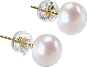 PAVOI 14K Gold Freshwater Cultured Pearl Stud Earrings