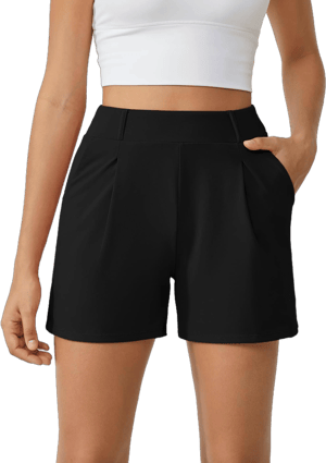 Women's Trendy High-Waisted Casual Shorts with Pockets