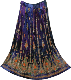 Fashion of India Women's Bohemian Gypsy Maxi Skirt