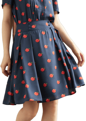 Modcloth Always An Antique High Waisted A-Line Skirt