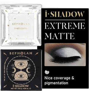 BEPHOLAN Single Matte White Eyeshadow Palette, White Matte Highlighter Eyeshadow Base, Goth Makeup Eyeshadow Powder Eyeliner,White Swan