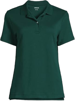 Lands' End Women's Feminine Fit Short Sleeve Interlock Polo Shirt