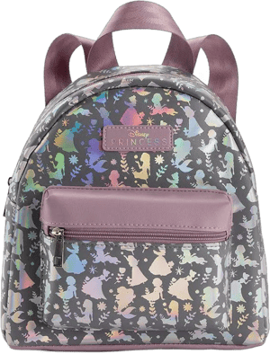 Disney Disneys Princess Iridescent Holographic Foil Mini Backpack, Multi