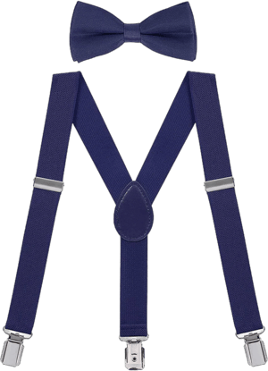 HDE Kids Adjustable Bow Tie Suspender Set