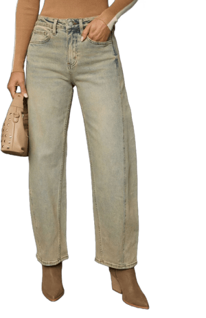 Vici Women's Mavrick High Rise Barrel Jeans