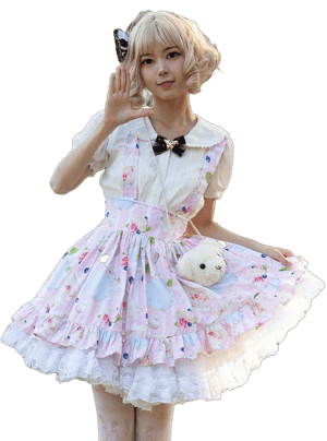 milanoo.com Harajuku Fashion Lolita SK Floral Print