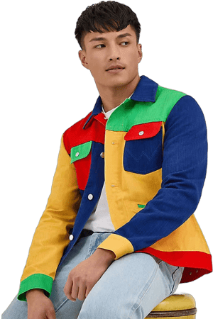 Wrangler Happy Socks Heritage Colorblock Denim Daze Jacket