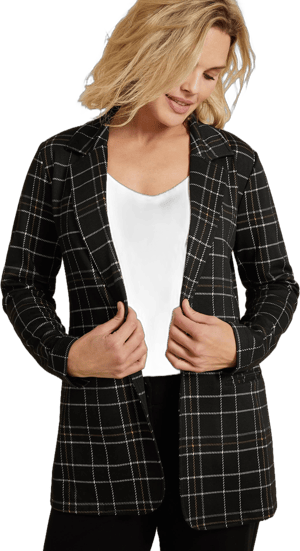 maurices Women's Flannel Plaid Blazer