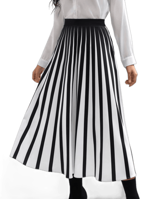 SweatyRocks Women's High Waisted Pleated Midi Skirt