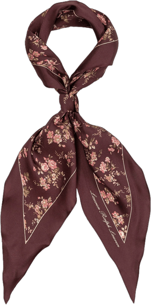 LAUREN Ralph Lauren Women's Floral Silk Large Diamond Scarf