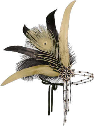 BABEYOND Flapper Feather Headpiece