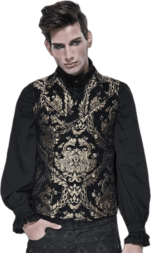 Gothic Embroidered Brocade Waistcoat