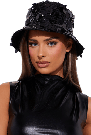 Fashion Nova Disco Sequin Bucket Hat