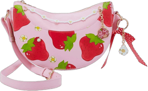 Strawberry Shortcake Beaded Chain Crossbody Bag