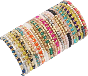 WAINIS Multi Layer Boho Glass Crystal Bead Bracelet