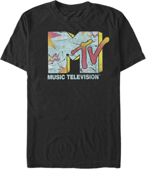 MTV Men's 80s Style Print Logo T-Shirt