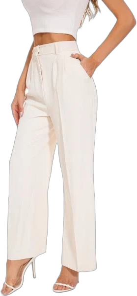 Women's High Elastic Waisted Wide Leg Pants