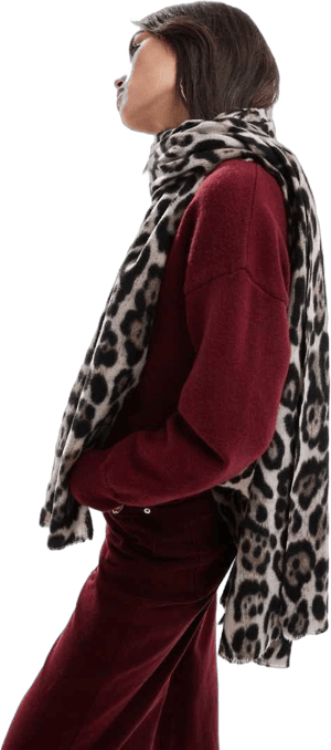 ASOS Oversized Leopard Print Scarf