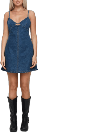 Princess Polly Arwen Sleeveless Denim Minidress