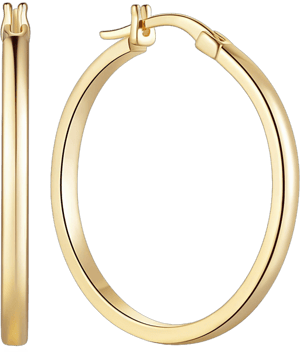 14K Gold Lightweight Hoop Earrings