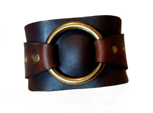 Wide Leather Cuff Bracelet