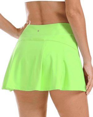 Women's High-Waisted Pleated Tennis Skorts with Pockets