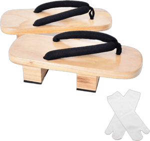 Azumasun Japanese Wooden Clogs with Tabi Socks