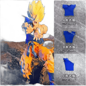 Dragon Ball Z Super Shf Son Goku Handmade Clothing Blue Lined T-Shirt Suitable For 1/12 Size Movable