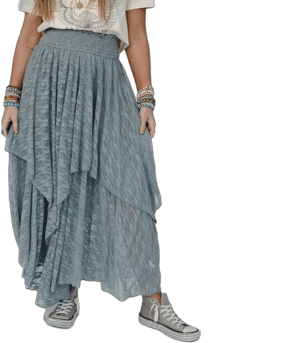 Three Bird Nest Graceful Lily Lace Maxi Skirt