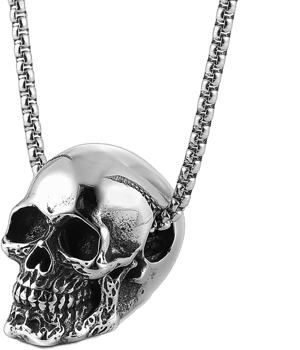 Men's Gothic Skull Stainless Steel Pendant Necklace