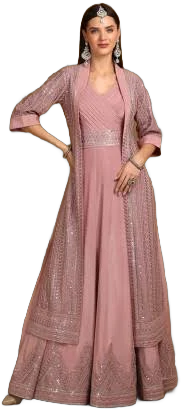 Embroidered Silk Anarkali Suit