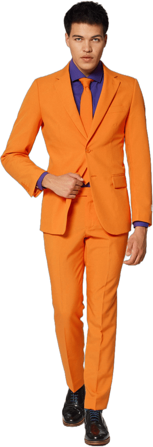 OppoSuits Men's Orange Costume Suit