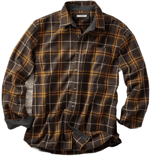 Carbon2cobalt Men's Long-Sleeve Timbers Plaid Flannel