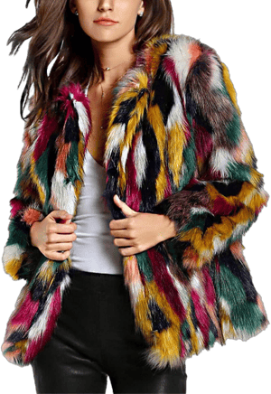 Women's Shaggy Furry Open Front Cardigan