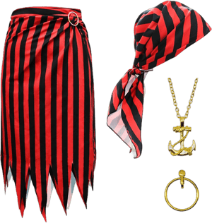 Prebene Pirate 4 Piece Costume Set