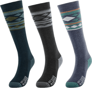 OutdoorMaster Ski Socks Merino Wool Over The Calf Non-Slip Cuff for Men & Women