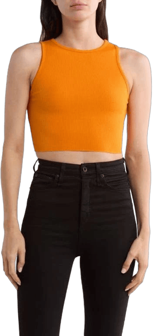 Naked Wardrobe Women's Rib Knit Crop Tank