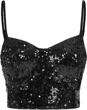 Verdusa Women's Sleeveless Sequin Glitter Cami Top