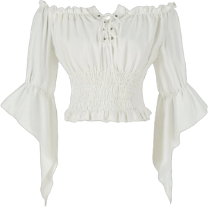 Women's Renaissance Peasant Off Shoulder Trumpet Sleeve Blouse