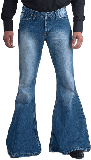 Men's Relaxed Vintage 60s 70s Bell Bottom Stretch Jeans