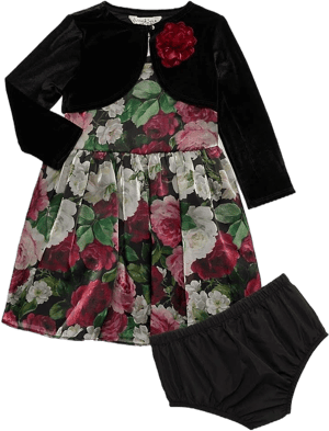 Pippa & Julie Baby Girl's 3-Piece Dress, Bolero Jacket & Bloomers Set