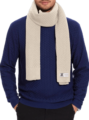 Zaitun Men's Waffle Knitted Soft Warm Winter Scarf