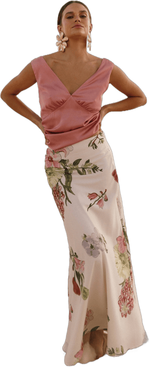 Petal & Pup Women's Evie Floral Maxi Skirt