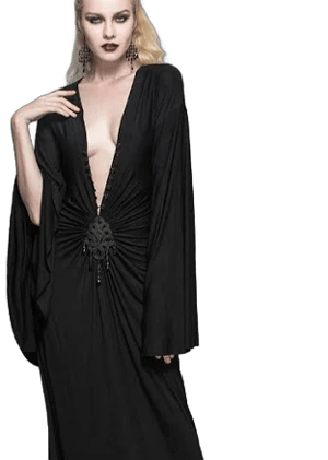 Death's Scythe Gothic Evening Dress