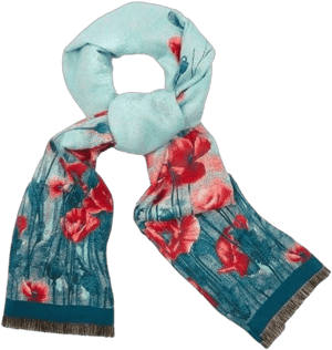 SAACHI Poppy Bold Reversible Floral Scarf