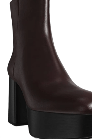 Zara Women's Platform Leather Ankle Boots