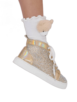 exclude-archive Gold Crystal Hologram Hightops