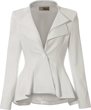 Hybrid & Company Women's Double Notch Lapel Peplum Blazer