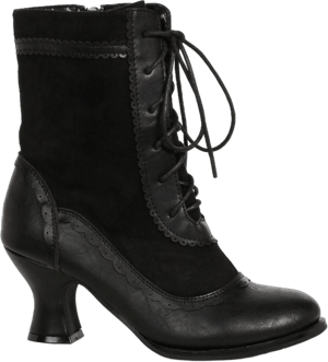 ELLIE SHOES Women's Victorian Lace-Up Leather Ankle Boots