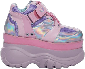 Sugar Thrillz Fairywalker Platform Sneakers - Holographic - RAINBOW / US 8